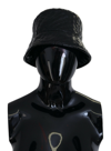 Dolce & Gabbana Black Quilted Faux Leather Women Bucket Cap Hat In Black