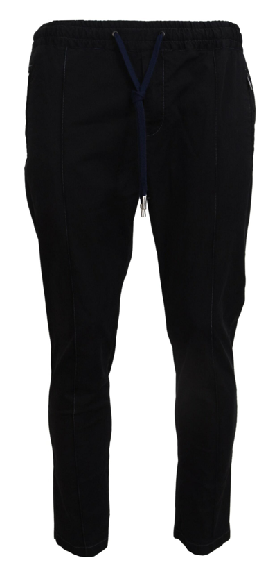 Dolce & Gabbana Black Solid Men Tapered Pants