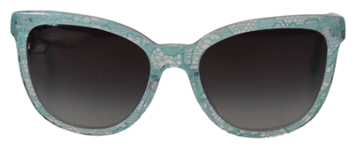 Dolce & Gabbana Blue Dg4190 Lace Crystal Acetate Butterfly Sunglasses