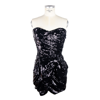 Elisabetta Franchi Sleeveless Sequined Bow Dress In Black