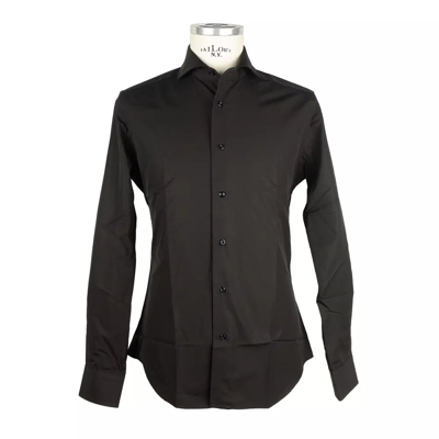 Made In Italy Black Cotton Shirt