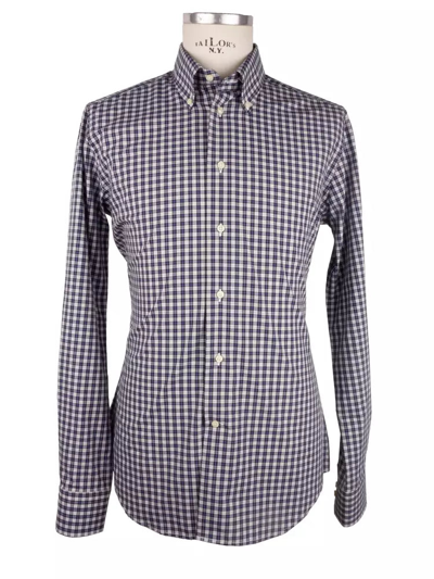 Made In Italy Blue Cotton Shirt