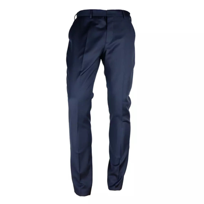 Made In Italy Blue Wool Trousers