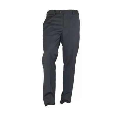 Made In Italy Grey Polyester Trousers