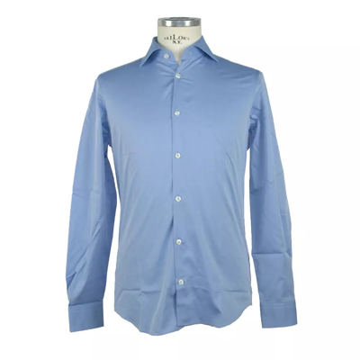 Made In Italy Light Blue Cotton Shirt