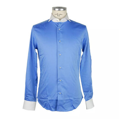 Made In Italy Light Blue Cotton Shirt