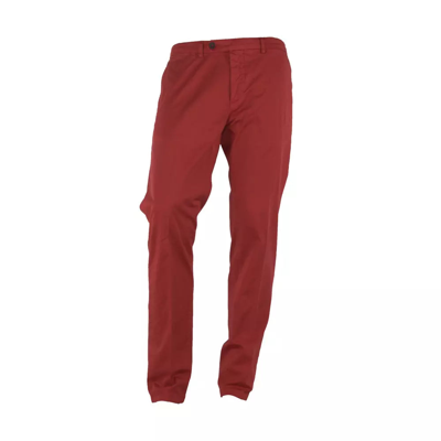 Made In Italy Red Cotton Trousers