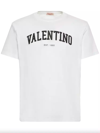 Valentino Logo Print Jersey T-shirt In White/ Black