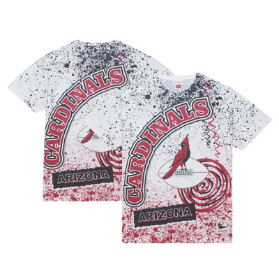 Mitchell & Ness White Arizona Cardinals Team Burst Sublimated T-shirt