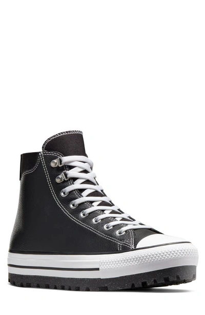 Converse Chuck Taylor® All Star® City Trek Waterproof High Top Sneaker In Black/ White/ Silver