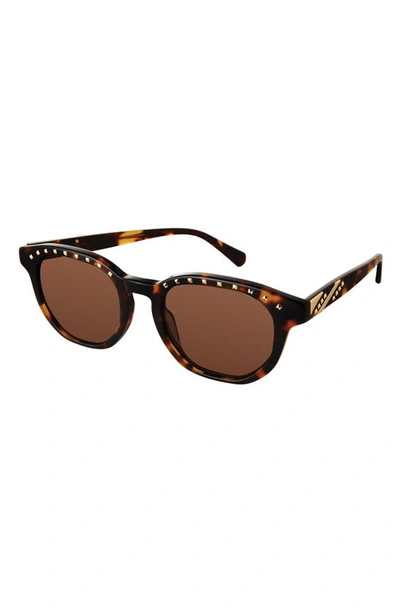 Coco And Breezy Acacia 52mm Round Sunglasses In Tortoise