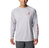 COLUMBIA COLUMBIA GRAY ALABAMA CRIMSON TIDE TERMINAL TACKLE OMNI-SHADE RAGLAN LONG SLEEVE T-SHIRT