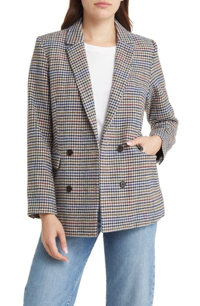 Rails Jac Double-breasted Plaid Blazer In Cardinal Plaid