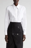 Alexander Mcqueen Button-up Cotton Shirt In White