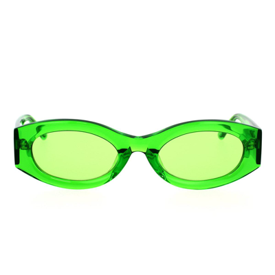 Attico The  Sunglasses In Green