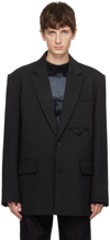 FENG CHEN WANG BLACK NOTCHED LAPEL BLAZER