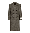 DOLCE & GABBANA HOUNDSTOOTH DOUBLE-BREASTED OVERCOAT