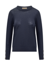 Michael Michael Kors Merino Sweater In Midnight Blue