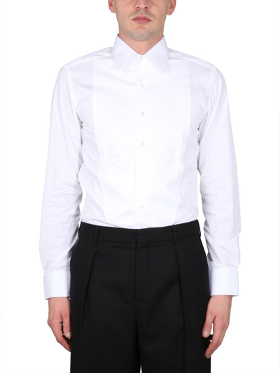 Tom Ford Long Sleeved Buttoned Shirt In Bianco