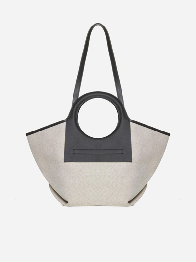 Hereu Cala S Canvas And Leather Bag In Black