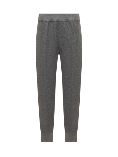Jil Sander Elasticated-waistband Wool Track Pants In Grey