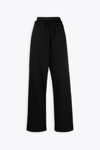 MM6 MAISON MARGIELA PANTALONE BLACK DOUBLE WAIST BAGGY SWEATPANT