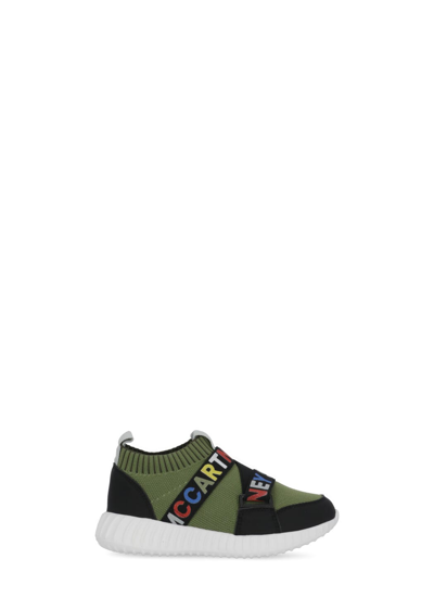 Stella Mccartney Kids Sock Logo-tape Sneakers In Green