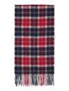 Barbour Mens Cranberry Tartan Tartan-print Lambswool Scarf In Red Navy Tartan