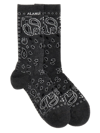 Alanui Bandana-intarsia Socks In Grey