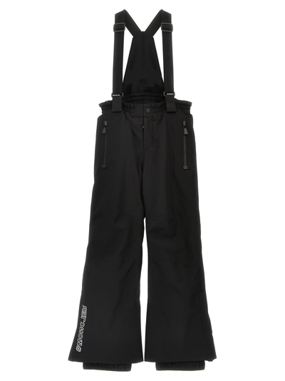 Moncler Kids' Grenoble Bib-detail Stretch-woven Ski Trousers 6-14 Years In Black