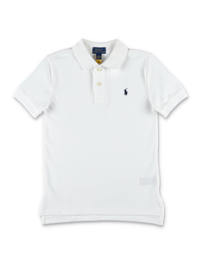 Ralph Lauren Kids' Logo Detailed Short-sleeved Polo Shirt In Bianco