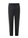 Versace Greca-print Straight-leg Tailored Trousers In Black