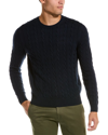 Brooks Brothers Big & Tall Supima Cotton Cable Crewneck Sweater | Navy | Size 3x