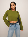 REFORMATION PALOMA CROPPED CASHMERE CREW