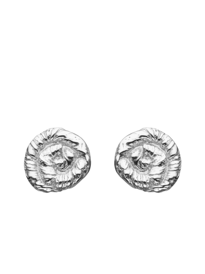 Eva Remenyi Nautilus Earrings In Silver