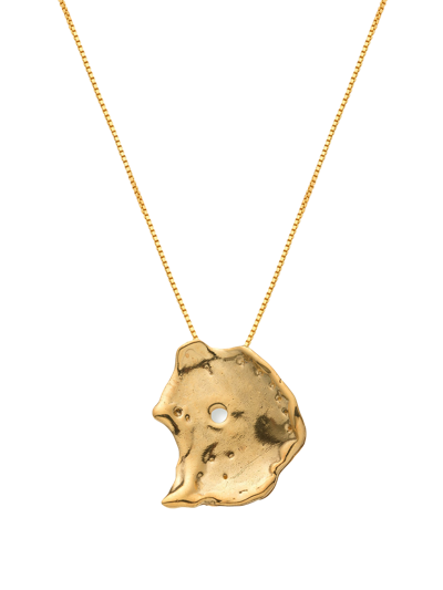 Eva Remenyi Talisman Moon Necklace In Gold