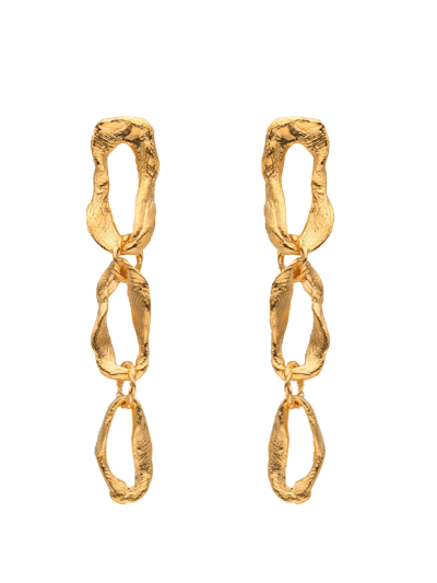 Eva Remenyi Vacation Long Chain Earrings Gold