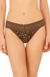 Natori Bliss Perfection Thong In Jaguar Print