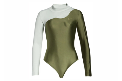 Pre-owned Nike Serena Williams Design Crew Lstb Bodysuit Green
