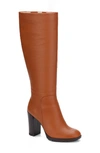 Kenneth Cole New York Justin 2.0 Pg Womens Leather Tall Knee-high Boots In Cognac