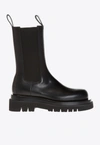 Bottega Veneta Chelsea Leather Ankle Boots In Black