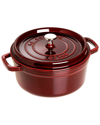 Staub 2.75-quart Cast Iron Round Dutch Oven In Grenadine