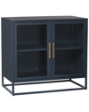 Coastal Living Santorini Metal Kitchen Cabinet In Blue