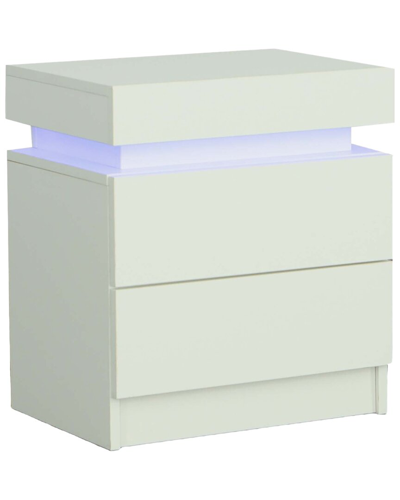 Progressive Furniture Nightstand With Led Light In White