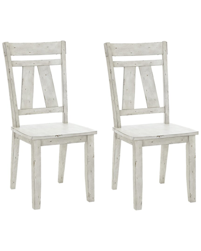 Progressive Furniture Set Of 2 Dining Chair In White