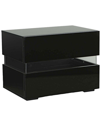 Progressive Furniture Nightstand With Led Light In Black