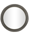 Cosmoliving By Cosmopolitan Black Metal Wall Mirror With Beaded Detailing In Black