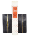 Cosmoliving By Cosmopolitan Set Of 2 Geometric Black Marble Block Bookends With Gold Inlay In Black