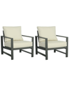 PROGRESSIVE FURNITURE PROGRESSIVE FURNITURE SET OF 2 OUTDOOR CHAIR FRAME & CUSHIONS