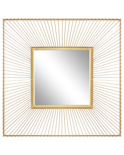 Cosmoliving By Cosmopolitan Gold Metal Starburst Wall Mirror